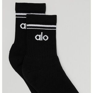 ALO Yoga Black and White Athletic Socks